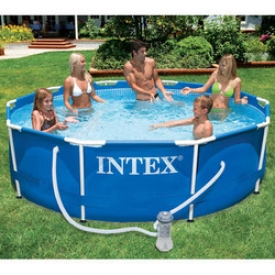 Бассейн каркасный Intex Family Size Metal Frame Pool Set 56996  